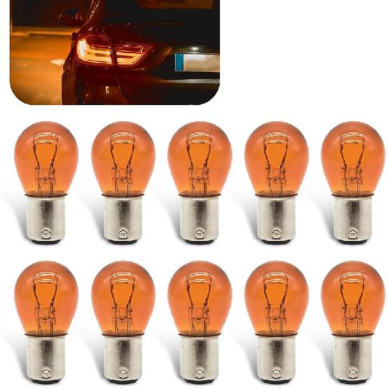 10 PCS Car 1157 P21/5W S25 BAY15D Light Bulb, Double Tail High And Low Brake Light Bulb Turn Signal Light Bulb LongerLife Replacement, Universal