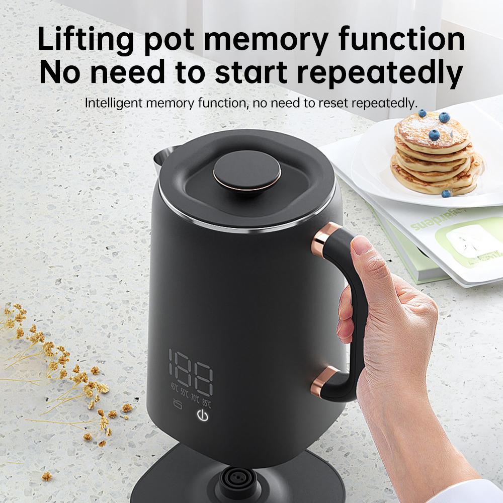 57.5oz Electric Water Boiler Kettle for Tea Boiling Water 5 Levels Temperature Control Auto Shut