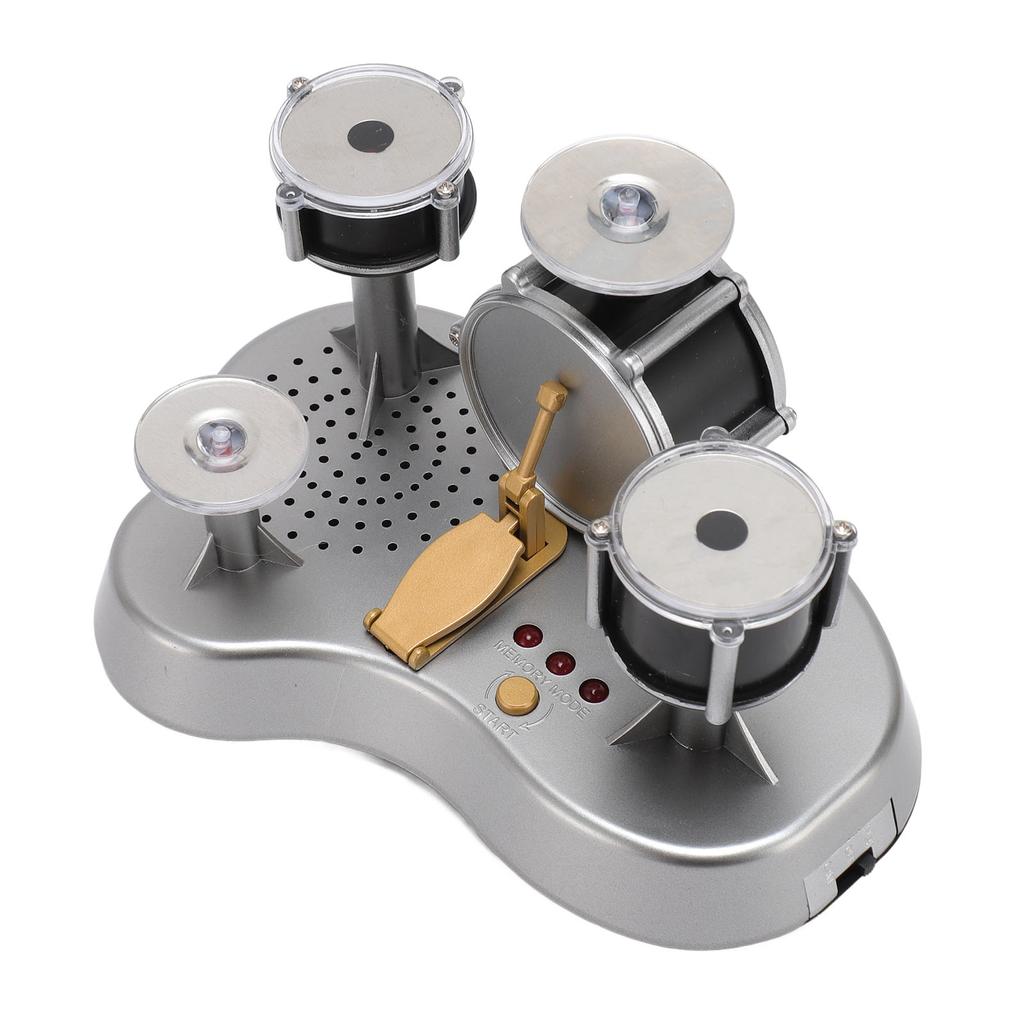 Mini Drum Set AAA Battery Powered Compact Stable Base Rich Details Finger Drum Set for Kids Collection Decoration