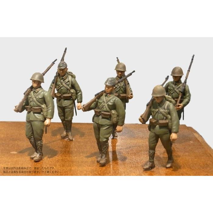 Fine Molds 1/35 Military Series Imperial Japanese Army Infantry Marching Set Plastic Model MR10 Mold Color
