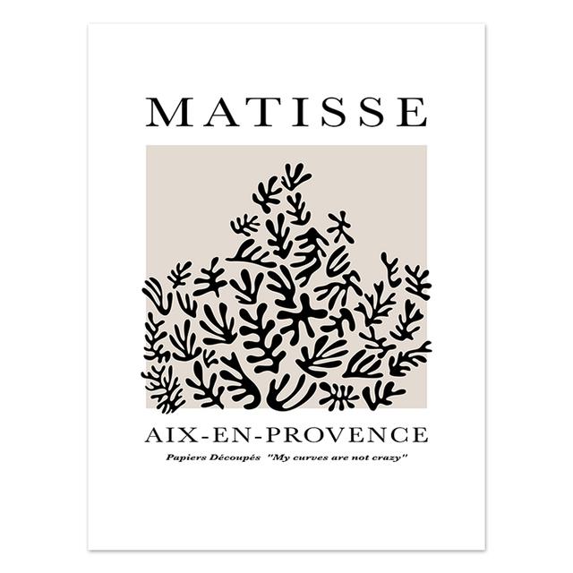 Nordic Abstract Geometry Pattern Canvas Painting Black Beige Wall Art Pictures Print Matisse Line Woman Poster Modern Home Decor