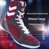 Unisex High-Top Boxing Shoes for Youth Training, Competitions, Wrestling, Sanda, and General Fitness.