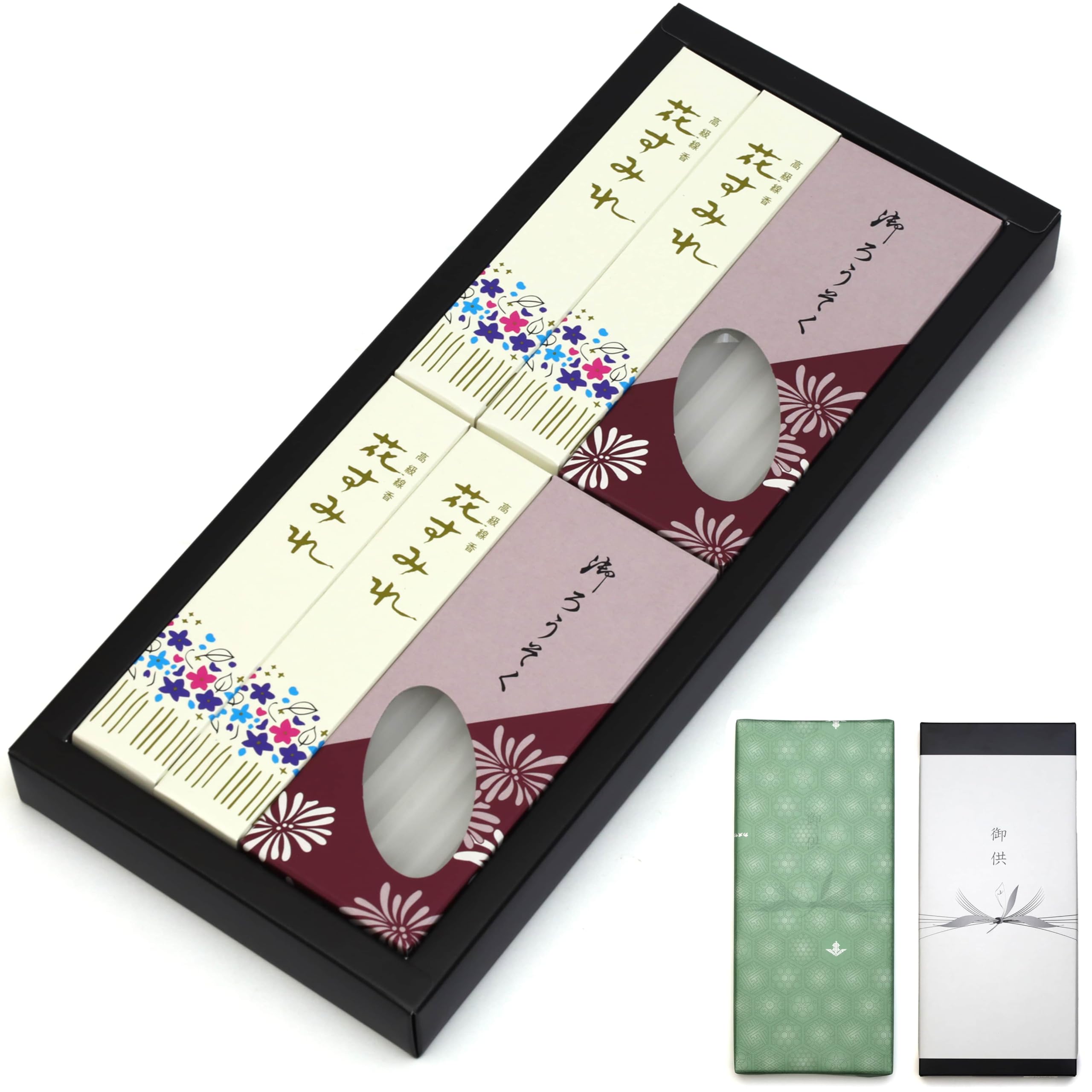 

Sympathy Incense Gifts [Flower Violet, Sandalwood, Inner Wrapping, Candle] Made in Japan, Low Smoke, Gift-Giving Incense, Memorial Service, 1st