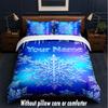 Set Biancheria da Letto 3 Pezzi Tema Natura Foresta, 1 Lenzuolo Sotto con Angoli & 2 Federe Biancheria da Letto Personalizzata per la Casa