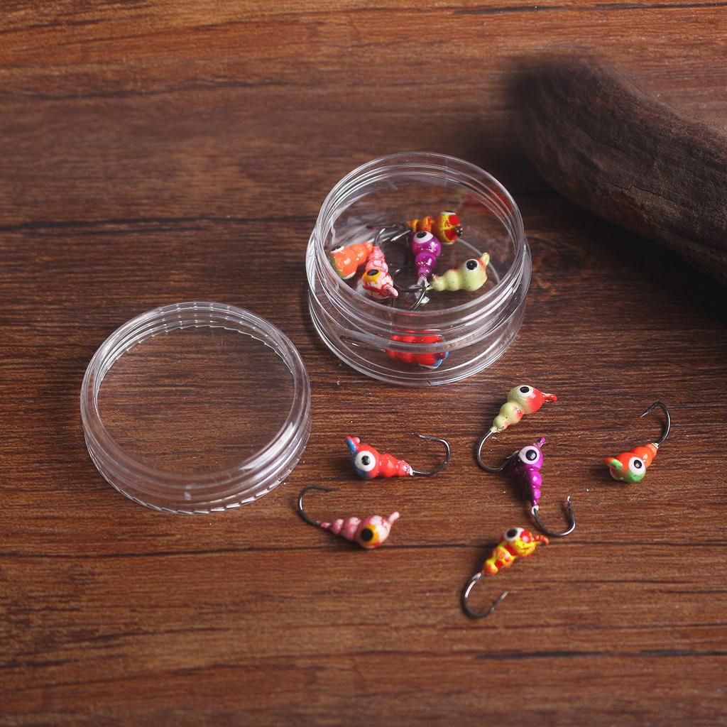 6-Color Thread-Style Micro Ice Fishing Hook, 1.1g Soft Bait Lure