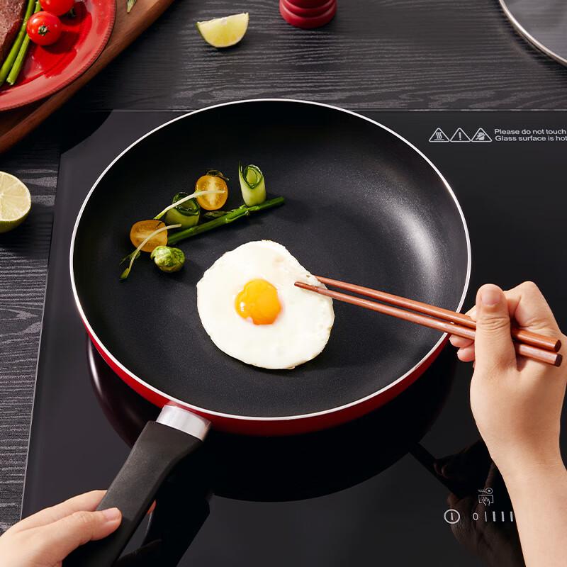 Chu Da Huang 28cm China Red 316 Stainless Steel Frying Pan