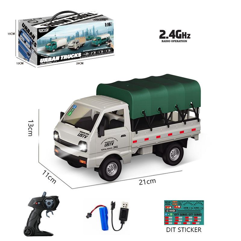 RC Truck Drift Car 2.4G Remote Control transport vehicle Cars Trucks with door open lights sounds Toys for Boys Kids Children