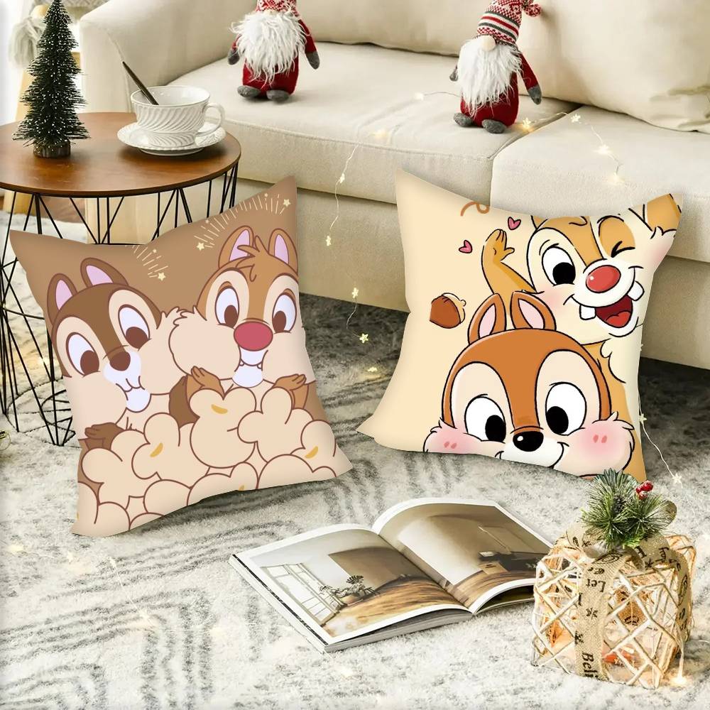 Pillowcases cushion covers living room sofas home decor gifts Cute C-hip And D-Dale  anime