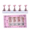 CNKESS 1Set False Nail Trainning Holder Base Display Stand Alloy Tips Practice Crystal Nail Art Polish Display Manicure Tools