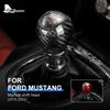 KUIC Gear Shift Knob Trim Cover For Ford Mustang 2015- Real Carbon Fiber Car Interior Trim Accessories