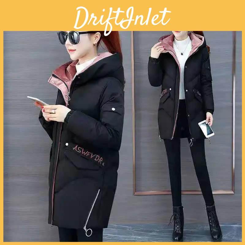 Jacket Womens Midlength Printed Womens Slim And Loose Thickened Jacket Women