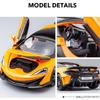 1:32 600LT 765LT Modell Legierung Druckguss Auto Spielzeug Ornament Türen Geöffnet Sound Licht Rückzieher Miniatur Fahrzeug für Kinder Perfektes Geschenk