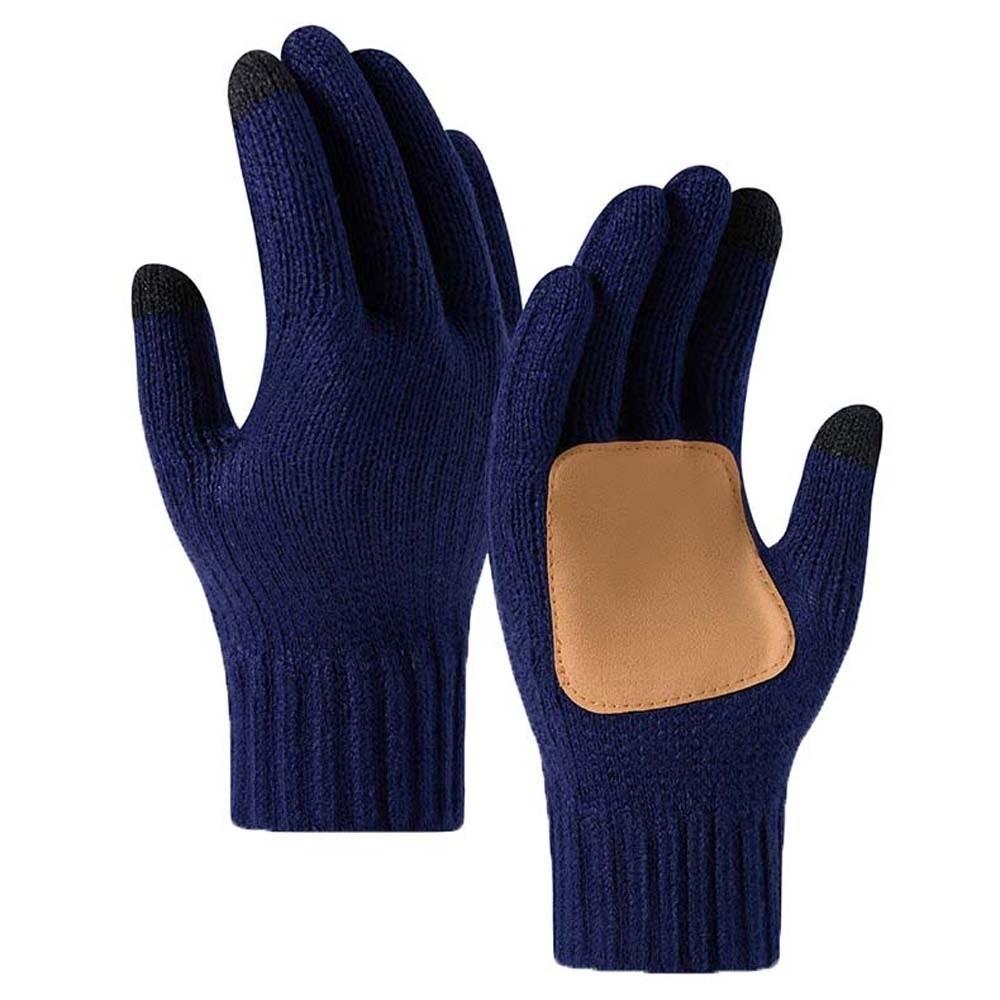 Knitted Wool Touchscreen Gloves Solid Color Woolen Warm Gloves Winter Knit Mittens  Holiday Gift