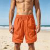 Men Lightweight Outdoor Quick Dry Shorts Breathable Drawstring Elastic Waist Casual Loose Shorts for Daily Wear