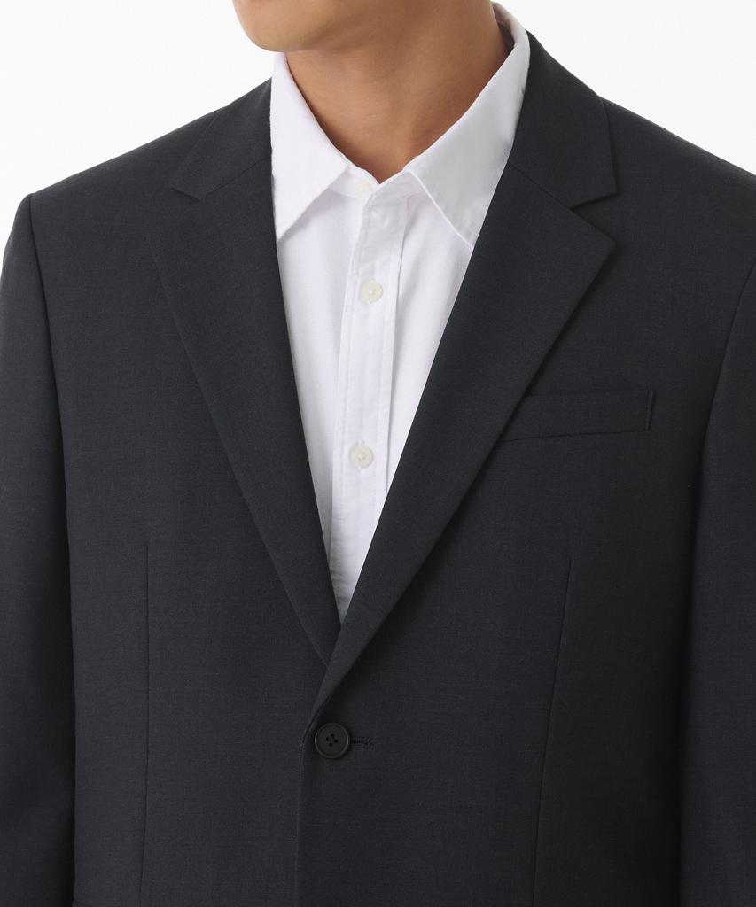 Musinsa Standard Wool Blend Relaxed Basic Blazer [Charcoal Grey]