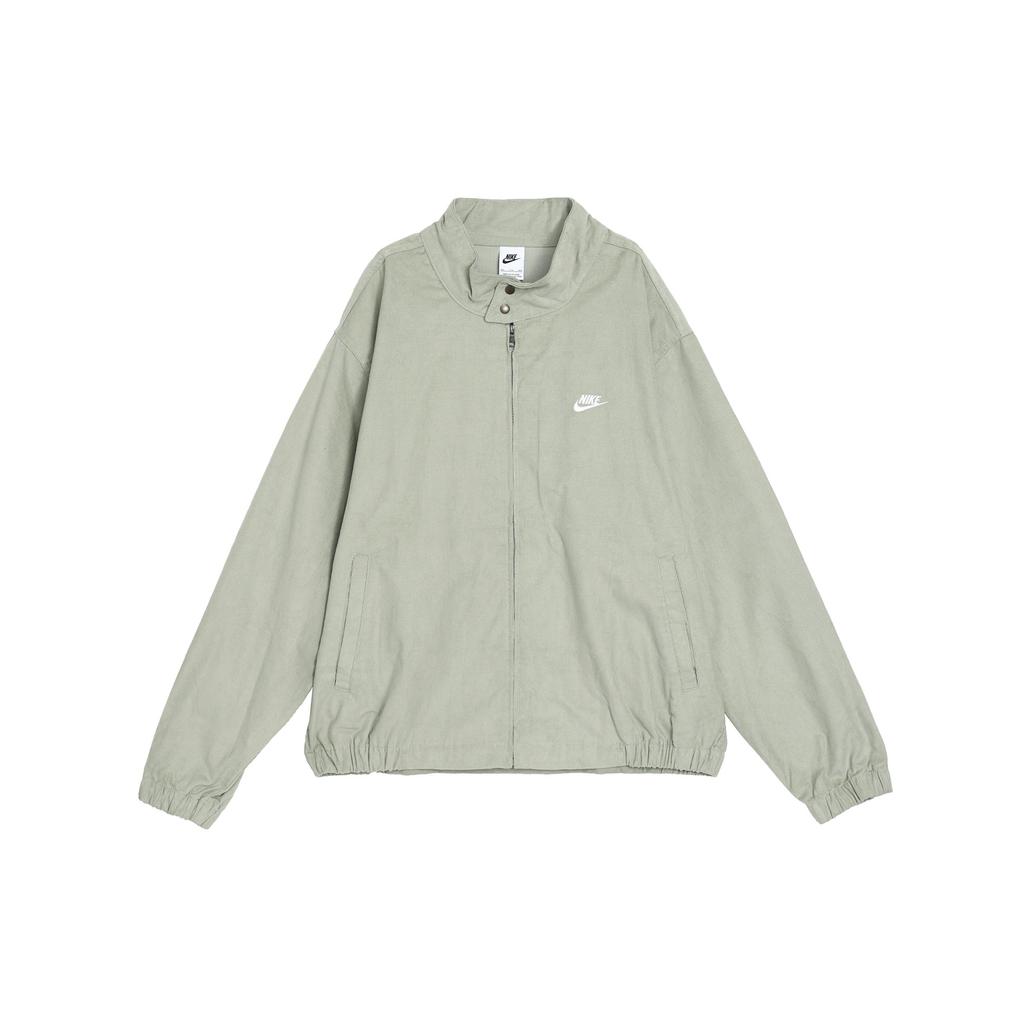 Nike Logo Print Solid Woven Long Sleeve Jacket Men Jackets Emerald-Horizon FZ0632-370