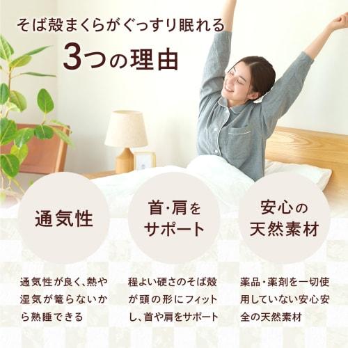 Nishihaya Japanisches Buchweizenschalenkissen, Hergestellt in Japan mit Bio-Baumwolle und gewaschenem Stoff, Inklusive Kissenbezug, Höhenverstellbar, Klein, N