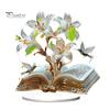 Seasonal Shelf Decorations Cartoon Christmas Coffee Cup House Ornaments, 2D Acrylic Tree Tabletop Cute Holiday Home Accents Decor, Mini Decor for Desk