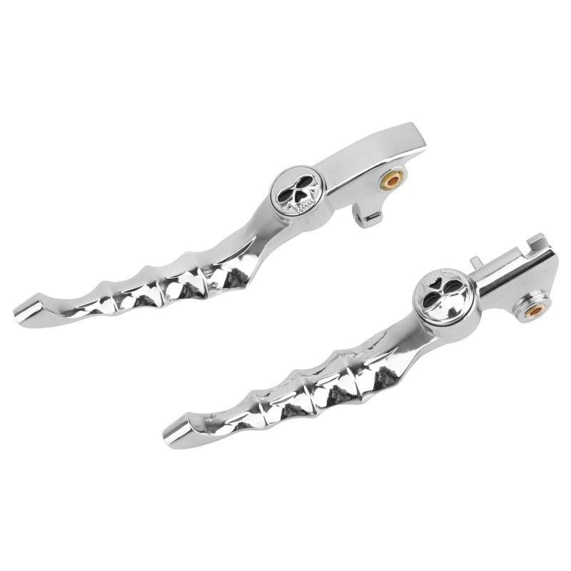 Precise Motorcycle For 96/16 For 99-09 Skull Hand Brake Clutch Lever Fits 400/650 XVS 1100 V-Star Drag Star