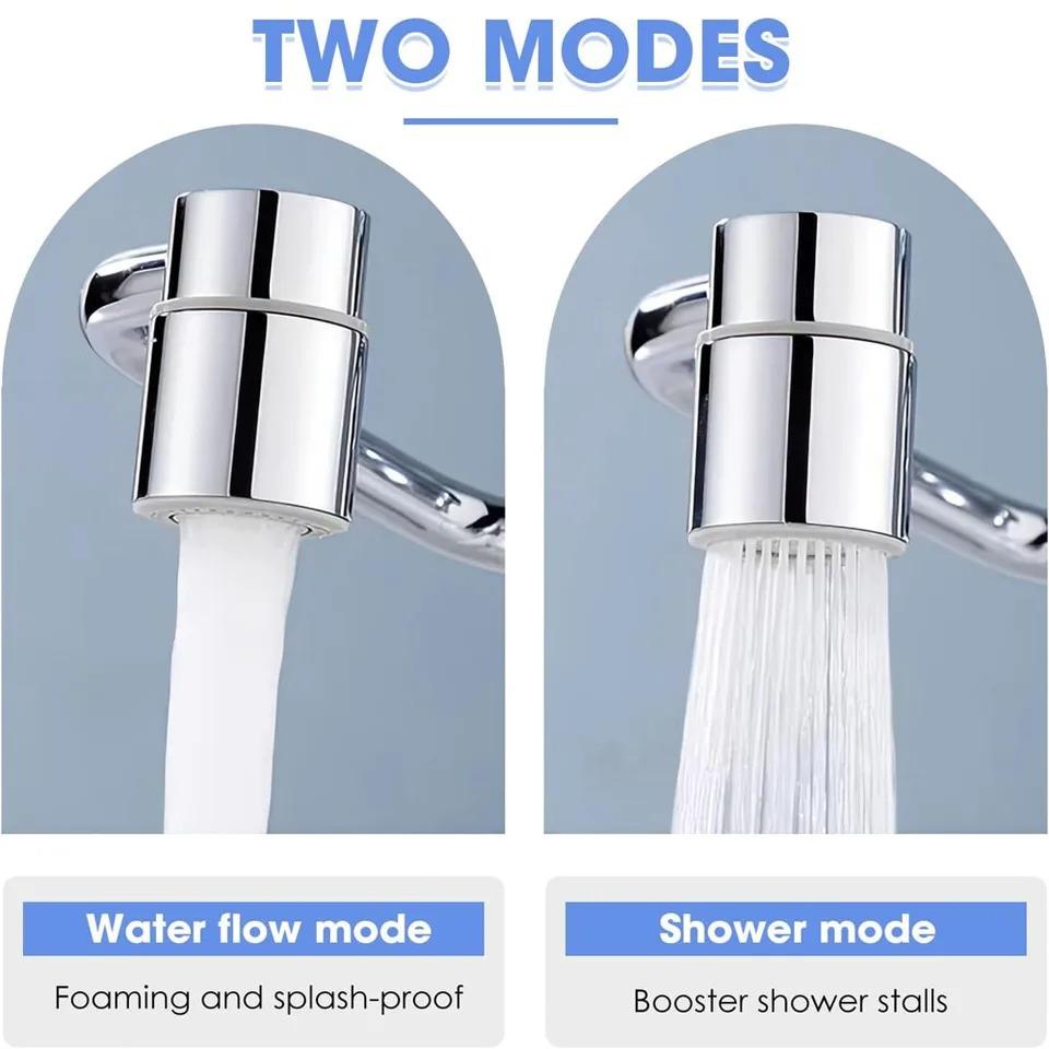 1080 Degree Swivel Stainless Steel Kitchen Faucet Extender Universal Dual Mode Bathroom Sink Accessories with Adapter