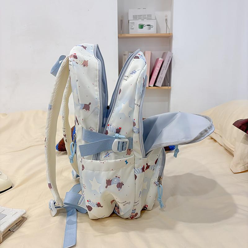 Large Capacity Student Schoolbag Puppy Printed Backpack Women's Lightweight Travel Backpack