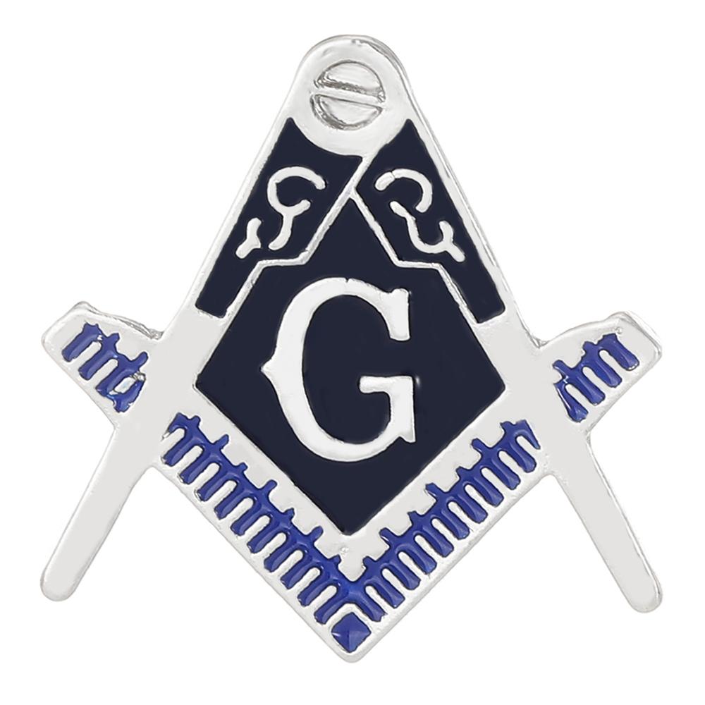 8 Styles Classic Masonic Symbols Enamel Brooches Funny Freemason Emblem Golden Pins