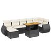VidaXL Garden Lounge Set with Cushions 8 Pcs, Patio Sofas, Patio Furniture Set, Outdoor Furniture, Black 3275821
