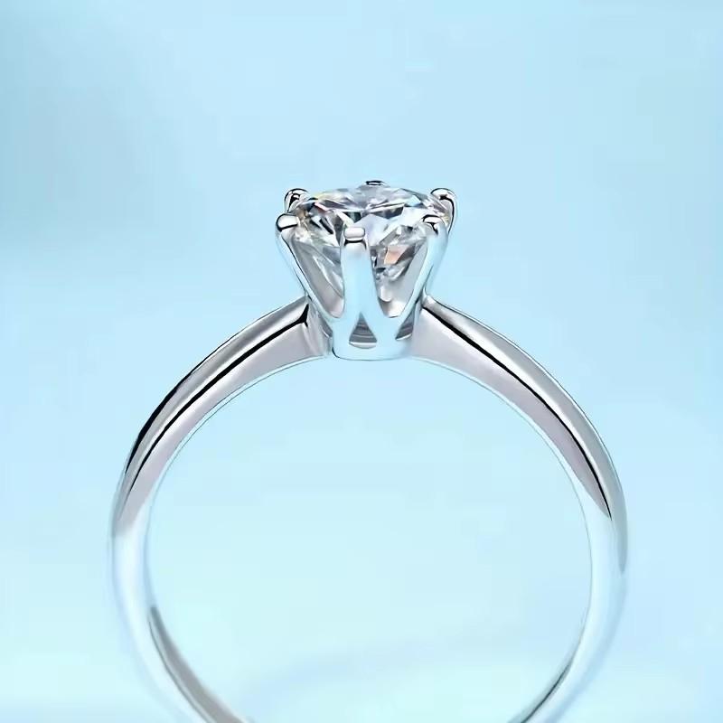 1Carats Moissanite Ring copper Ideal For Man and Women Suitable Ideal For Daily Wear and Gift Ideal For Engagement Wedding Ring
