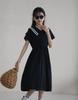 Weileenice Black Navy Size Perfect for Entrance Memorial Short Sailor Funeral Outfit Girls' Dress, Style, 130, Recitals, Ceremonies, Shichi-Go-San