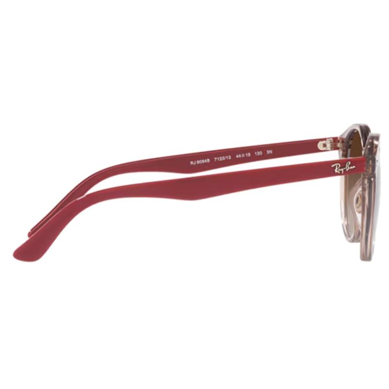 RayBan Temple Logo Injection Molded Round Sunglasses Kids Red