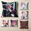 Fantasy Anime RRe ZERO Cool RRAM Pillow Case Square DoubleSided Sofa Cushion Cover Bedroom Bedside Pillow
