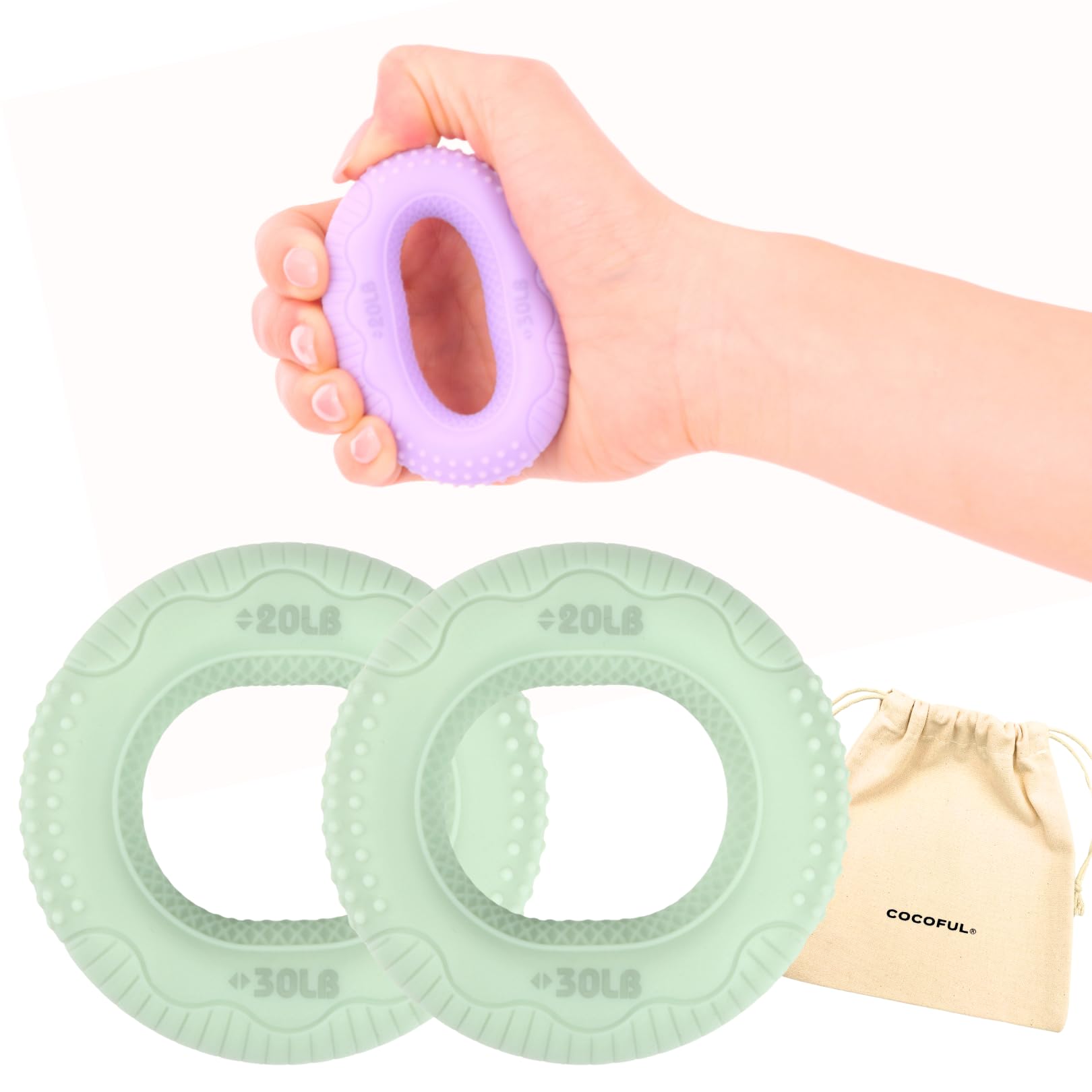 

Grip Strength Training Hand Grips, Set of 2, Blood Pressure зелёный