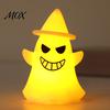 Halloween Night Light Witch Hat Ghost Light, Spooky LED Decorative Lamp, Lamp Cartoon for Holiday Party Decor Wizard