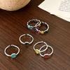 Yinruitai S925 Sterling Silver Rainbow Cartoon Smile Ring - Women's 2022 Trendy Niche Design