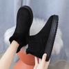 Fashion Women's Winter Faux Suede Snow Boots Plus Size Warm Thicken Plush Cotton Padded Shoes Comfort Anti Slip Platform Ankle Boots