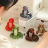 Handmade Lovely Snake Plush Keychain Charm Pendant Craft with Sturdy PP Cotton for Soft and Comfortable Feel Use