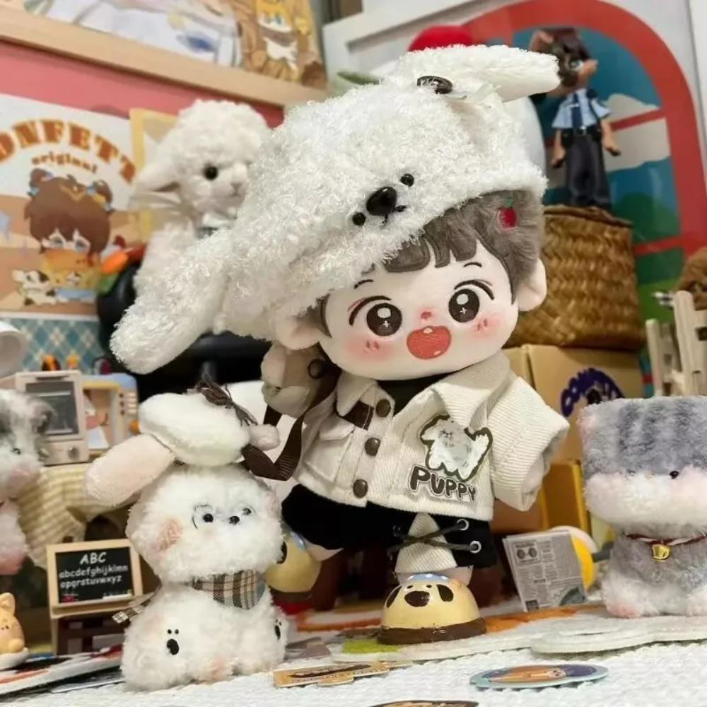 20cm Cotton Doll Jacket, Hoodie, Pants Set, Cosplay Attribute Doll, Teddy Bear Plush Hat, Accessory Clothing