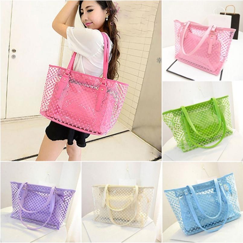 Premium Quality 2pcs/set Womens Clear Transparent Shoulder Bags For Fashion Enthusiasts