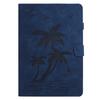 For iPad Pro 11 (2024) Case with Card Slots PU Leather Coconut Tree Smart Tablet Cover