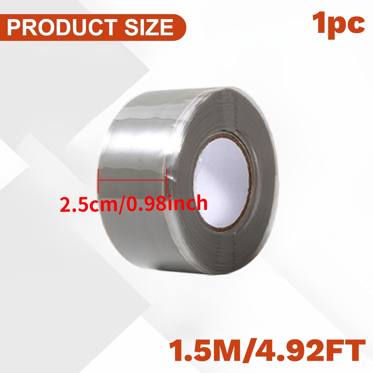 

Self-Adhesive Silicone Waterproof Tape for Pipe Leak Repairs, Strong Seal, High Temp Resistant, Ideal for Hoses and Bathrooms 25mm&1.5m сірий