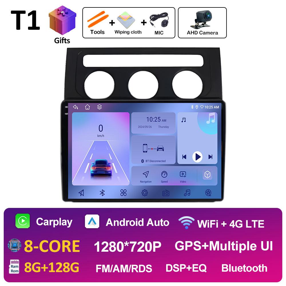 Navigation GPS Wireless Carplay For Volkswagen VW Touran 1 2003 2004 2005 - 2010 Autoradio Cooling Fan DSP Stereo Accessories BT