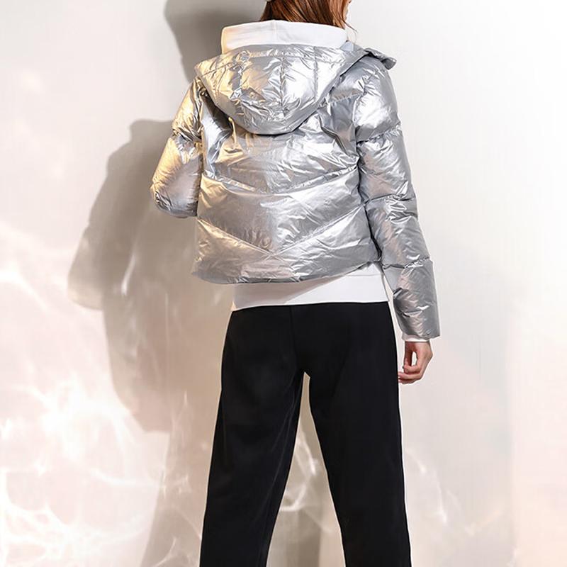 Puma Classics Shine Down Hooded Puffer Jacket Women Jackets Cement-Grey 599144-10