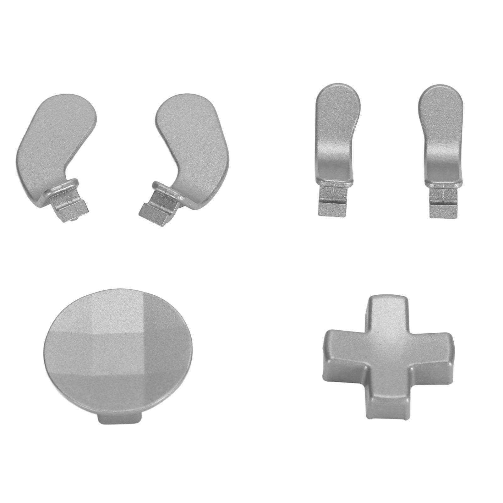 

Accessories for Xbox One Elite Series 2 Controller Metal Thumbsticks Replacement Parts Kits Joysticks Paddles Kit Silver