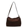 Large Capacity Suede Crossbody Shoulder Bag Vintage Simple Texture Tote Bag for Women Fashi Lazy Style Storage Commuter Bag