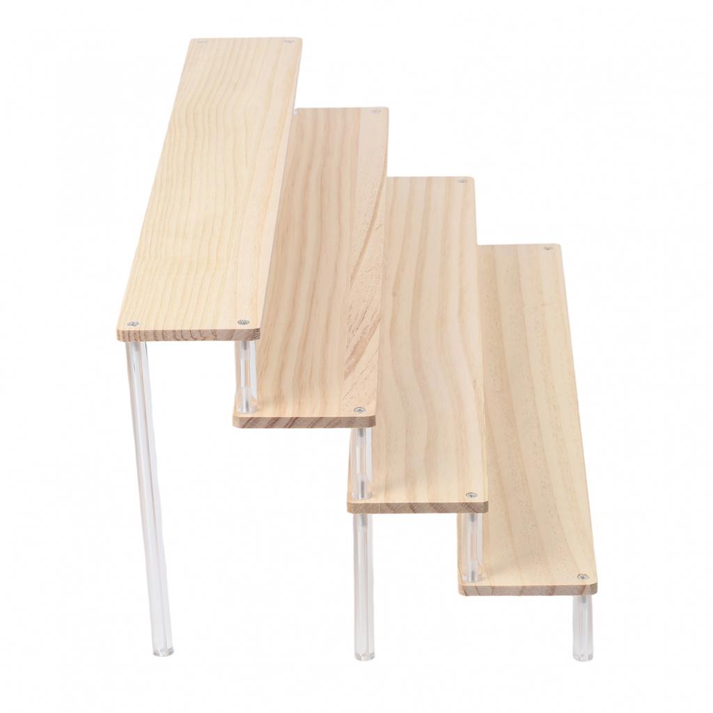 Collectibles Display Acrylic Display Rack Wooden Ladder Rack