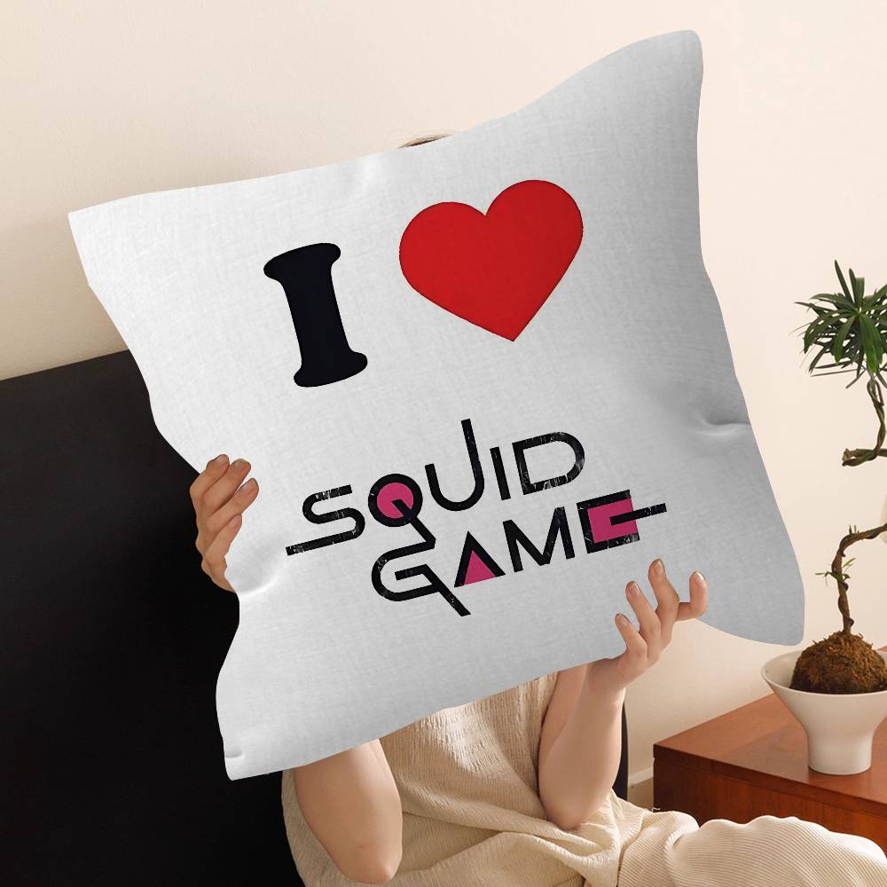 TV S-Squids Game Cushion Cover Pillowcase Upholstery Sofa Throw Pillow Home Decor Pillowcas