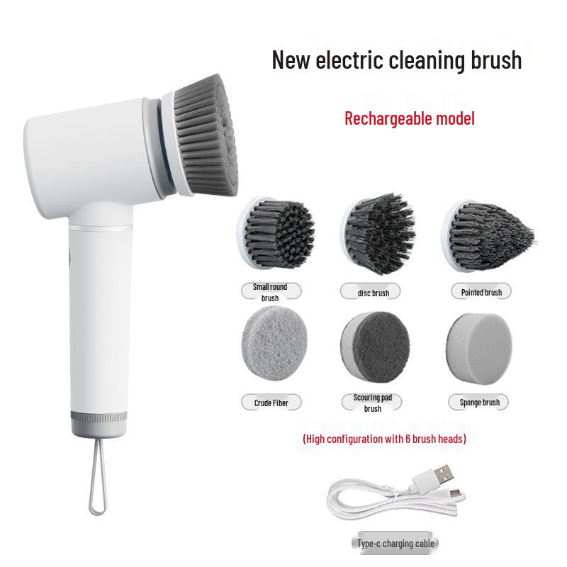 

Беспроводная электрическая многофункциональная чистящая щетка для кухонных, ванных и плиток для бассейна