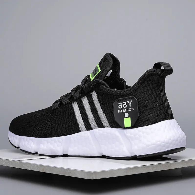 

WTEMPO Летние кроссовки для пар, мужские дышащие легкие кроссовки, женская повседневная обувь с сетчатой ​​полой, унисекс, уличная спортивная обувь на мягкой подошве 46 чёрный