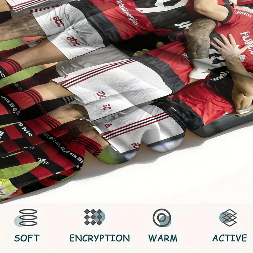 Flamengo Sports Club,pattern Flannel Blanket, High Quality Comfortable for All Seasons, Home Decor, Warmth and Comfort, Perfect for Gifts.