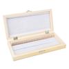 50PCS Biology Glass Prepared Microscope Slides Specimens Wooden Slide Storage Box Case